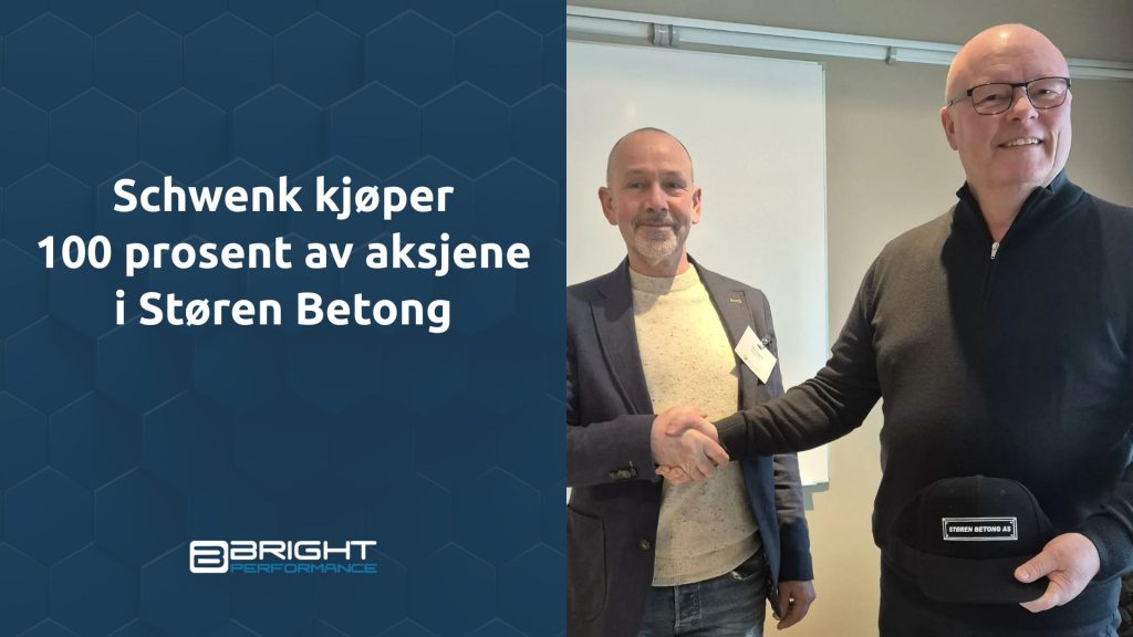 Rune Folgerø, daglig leder i Støren Betong (til venstre) og Jukka Hirsimaki, administrerende i Schwenk Norge. Foto: Schwenk Norge